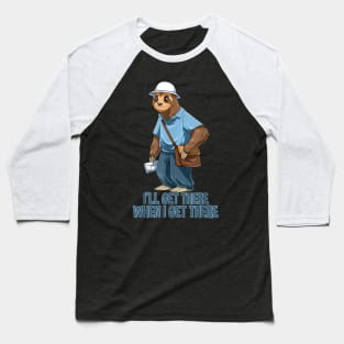 Sloth Mail Carrier Baseball T-Shirt